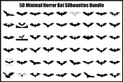 Minimal Horror Bat Silhouette Bundle, an Illustration by Designs_River (Thumbnail 1 of 51)