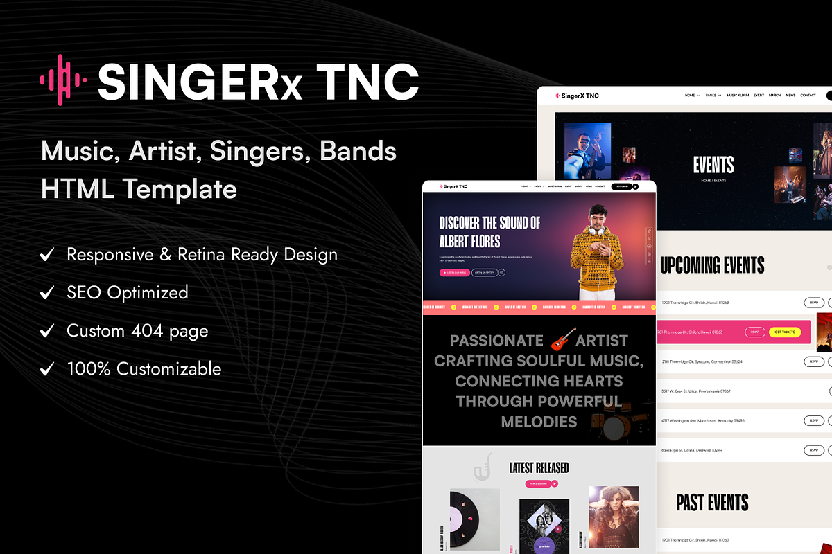 SingerX TNC - Singer Portfolio Site
