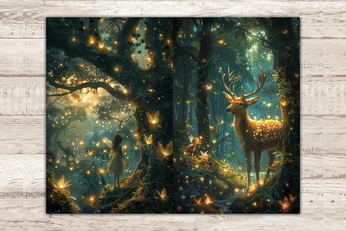 Fairy Forest Junk Journal Page, a Person Illustration by GlamArtZhanna (Photo 10 of 10)