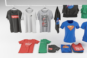 T-shirt collection 3D model