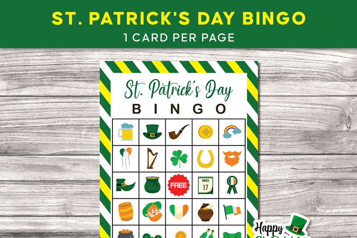 St. Patrick's Day Bingo Printable, a Print Template by Graphicsnext (Photo 3 of 4)