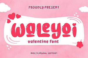 Waleyoi - Whimsical Valentine Font, a Sans Serif Font by twinstd