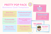 Pretty Pop Business Card Templates, a Card Template by Hell Yeah Designs (Thumbnail 3 of 8)