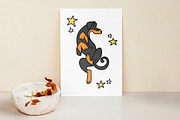 Doberman Postcards, an Illustration by Ja Polina ArtShop (Thumbnail 5 of 8)
