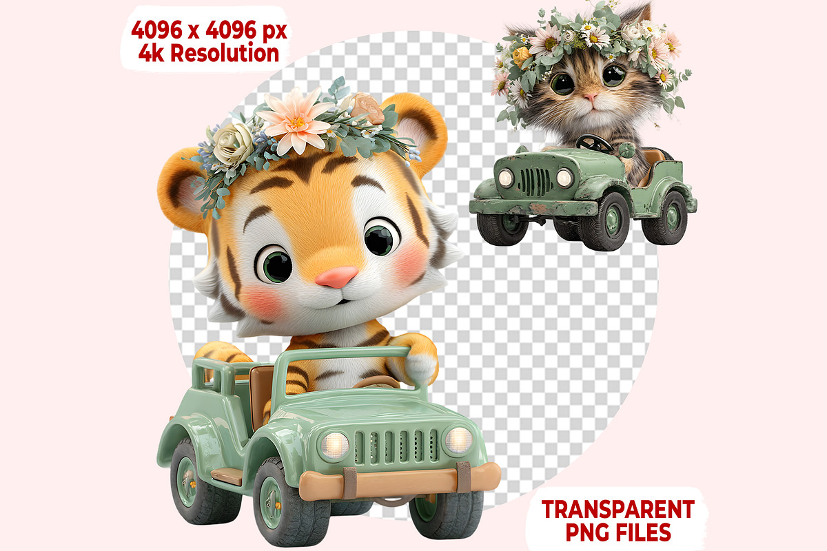 Baby Animals Clipart PNG Bundle, a Graphic by M9 Design (Photo 6 of 7)