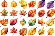 Autumn Fallen Leaves Clipart Bundle, an Illustration by Pixels.Craft (Thumbnail 2 of 3)