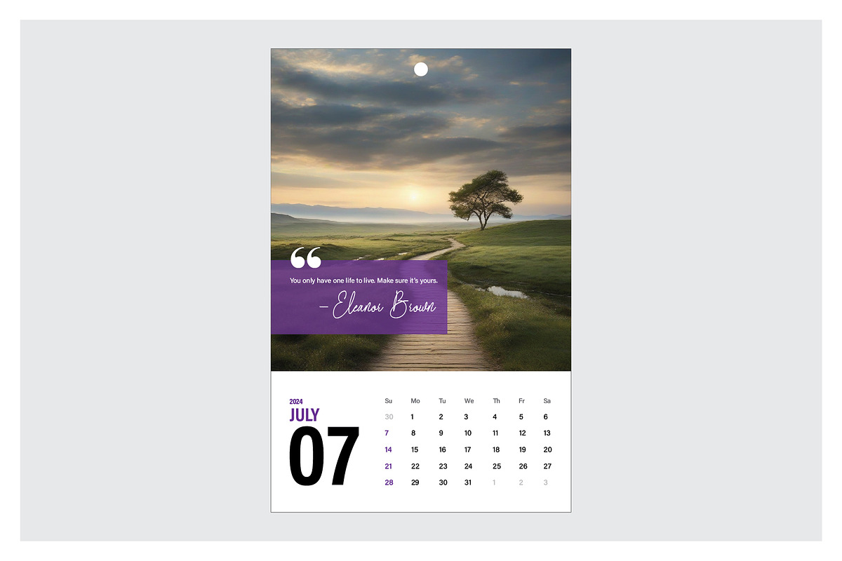 2024 Tabloid Calendar with Quotes, a Poster Template by CreativPurpose (Photo 8 of 13)