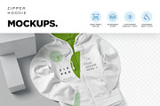 Zipper Hoodie Mockup Templates, a Hoody Mockup by megostudi0 (Thumbnail 5 of 6)
