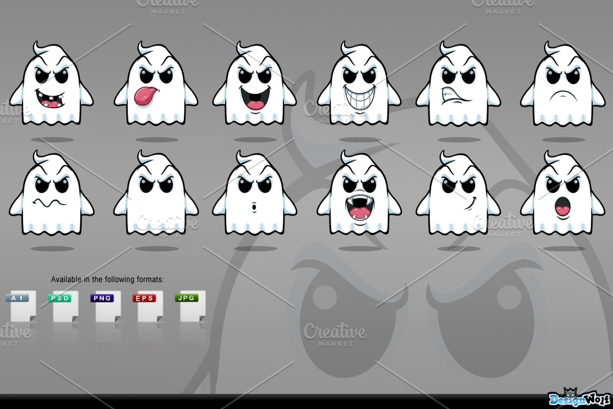 Naughty Ghosts, an Illustration by DesignWolf (Photo 2 of 2)