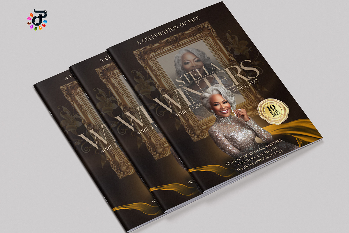 Elegant Canva Obituary Template, a Brochure Template by Protech Design ENT (Photo 4 of 9)