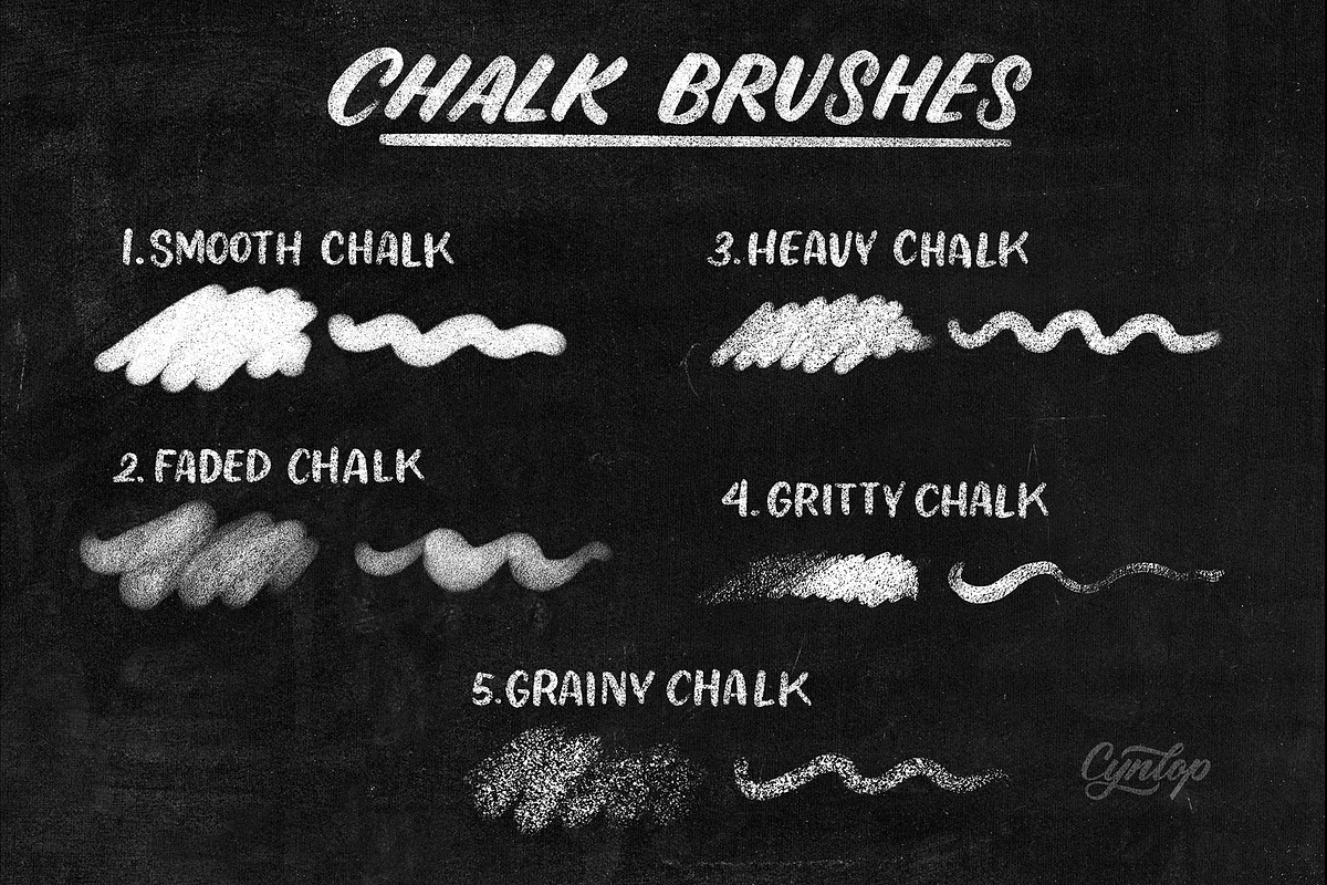 Chalky Brush Set for Procreate, a Brush Add-On by Cynlop Ink (Photo 3 of 9)