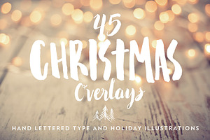 Hand Lettered Christmas Overlays