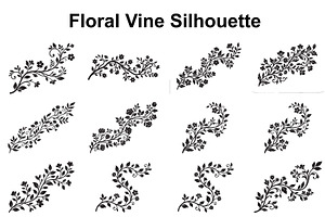 Elegant Floral Vine Silhouette