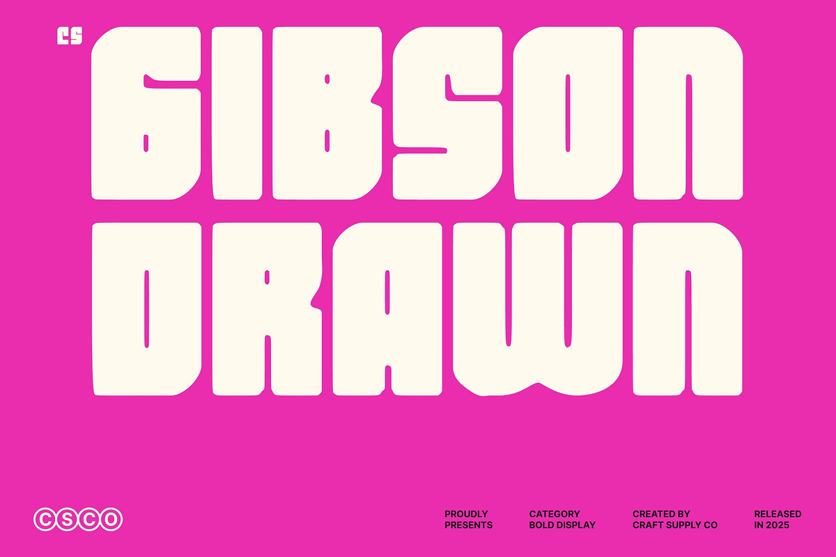 CS Gibson Drawn, a Sans Serif Font by Craft Supply Co. (Photo 1 of 8)