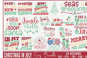 Christmas in July SVG Designs, an Object Graphic by BeeCraftR (Thumbnail 1 of 14)