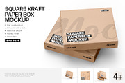 Kraft Square Box Mockup, a Packaging Mockup by Ram Studio (Thumbnail 1 of 14)