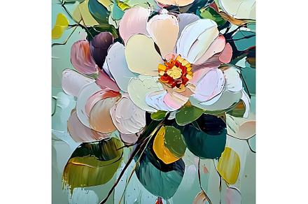 Abstract floral still life, a