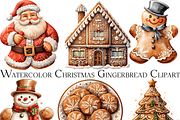 Watercolor Gingerbread Clipart, an Object Graphic by ArtisticTimberStudio (Thumbnail 1 of 2)
