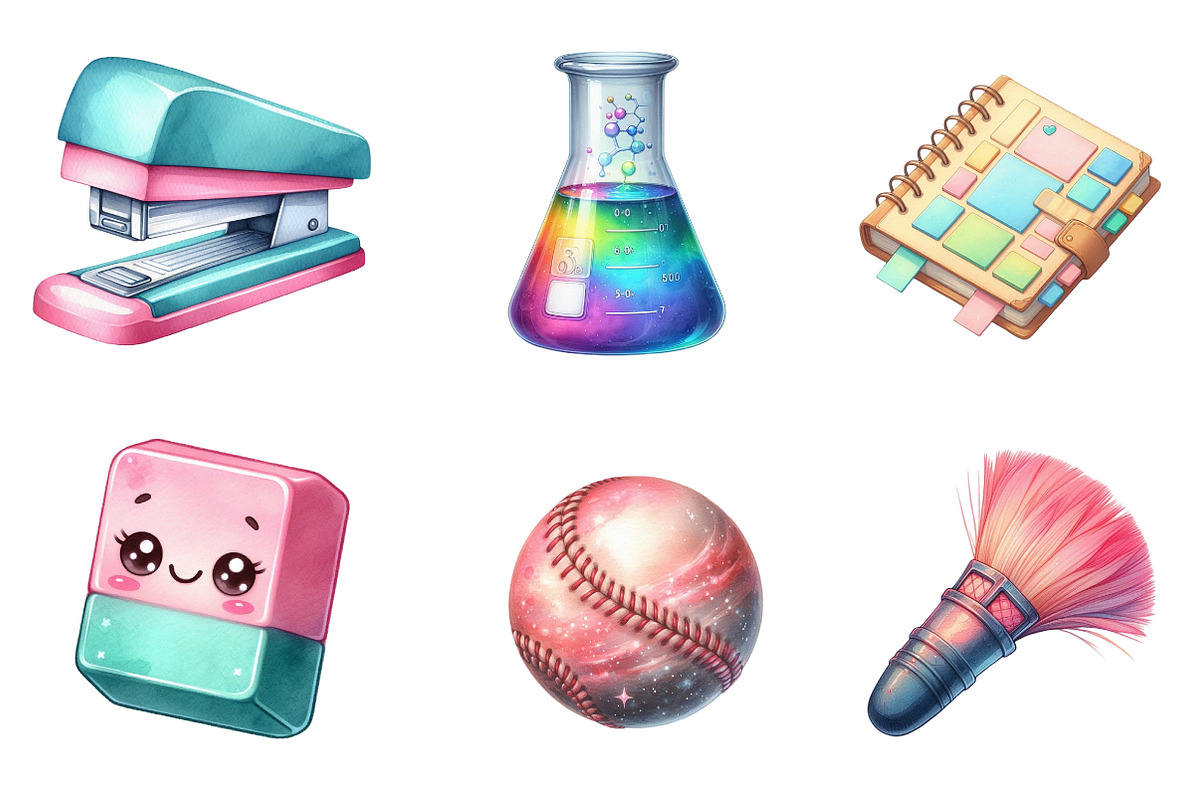 Cute Back to School Clipart, an Illustration by CreationArt (Photo 3 of 5)