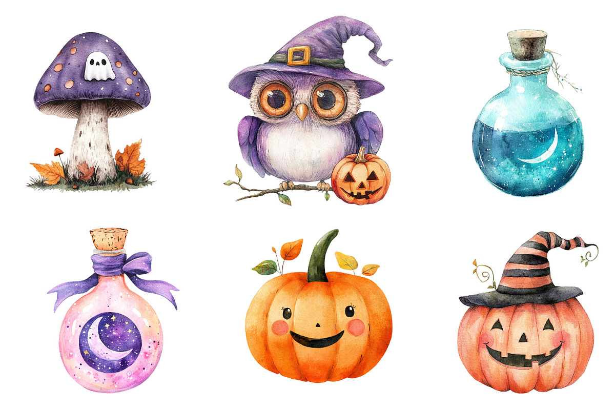 Halloween Black Clipart PNG, a Seasonal Illustration by Designking (Photo 2 of 4)