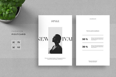 Fashion Postcard, a Card Template by Ahsanjaya