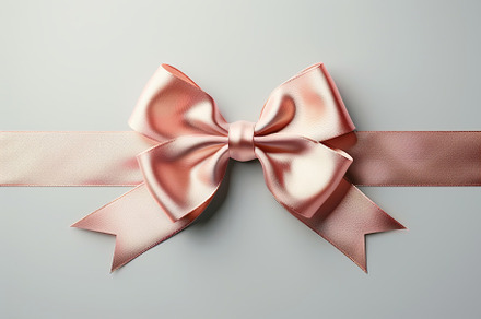 Pink satin ribbon bow on white background, a Beauty & Fashion Photo by AlyaAnd