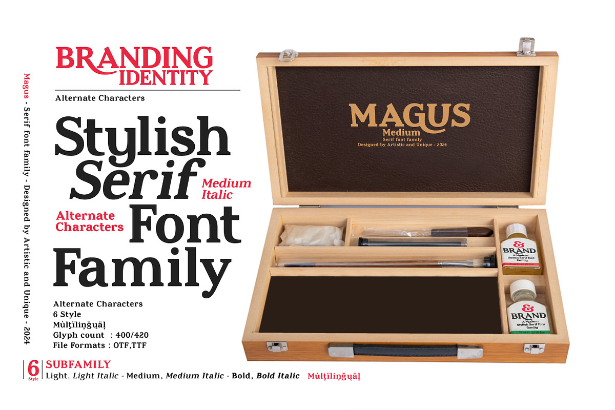 Magus - Serif font family, a Serif Font by Artistic & Unique (Photo 13 of 15)