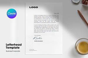 Professional Letterhead, a Stationery Template by Akdesain