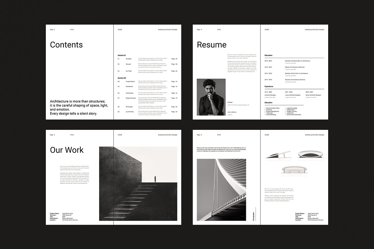 Architecture Portfolio Template, a Brochure Template by DesignCrest (Photo 3 of 18)