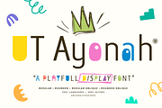 UT Ayonah - A Playful Display Font, a Sans Serif Font by Universitype (Thumbnail 1 of 14)