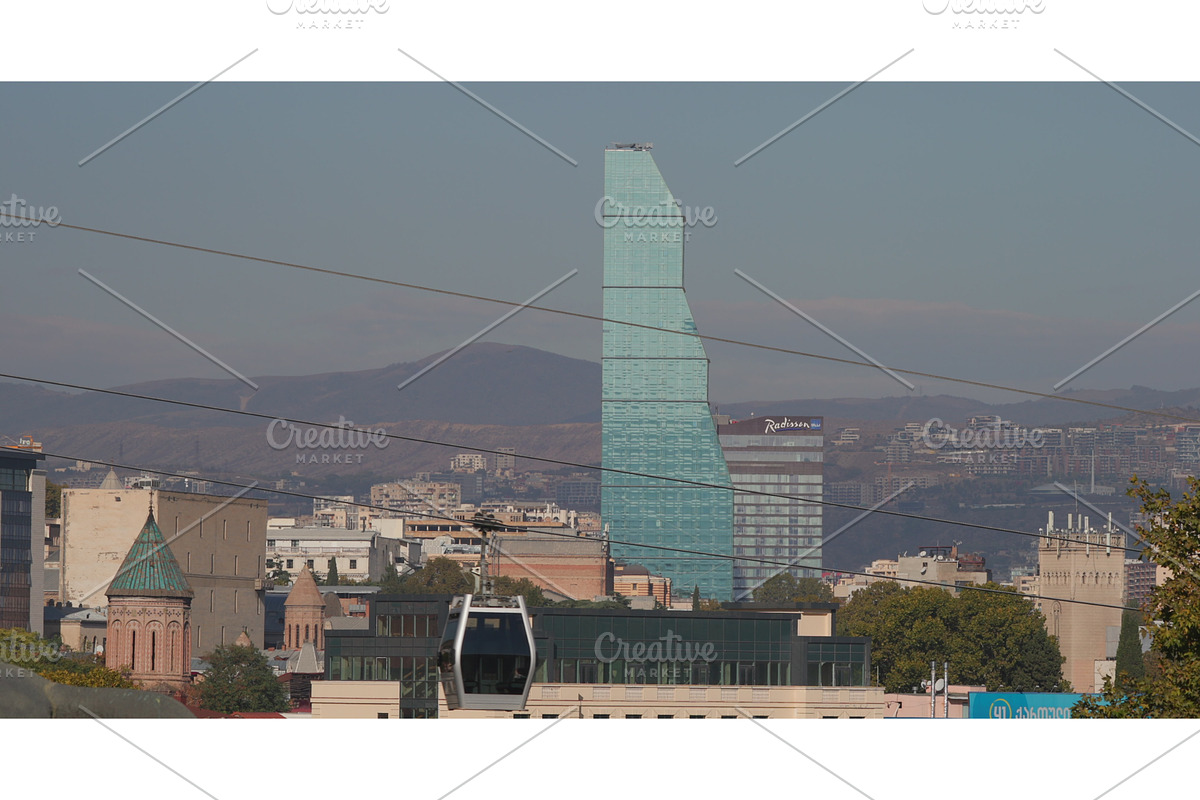 Cableway Car On Background Of Modern, a Graphic by Our Amazing World (Photo 1 of 2)
