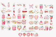 Watercolor strawberry clipart set, a Decorative Illustration by Patishop Art (Thumbnail 10 of 10)