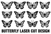 butterfly laser cut design, an Illustration by Creativeshirt (Thumbnail 1 of 13)