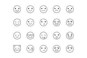 Emotions Line Icons