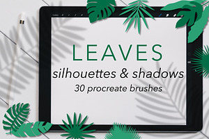 Leaves and Shadow Procreate Brushes
