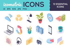 Isometric icons for business