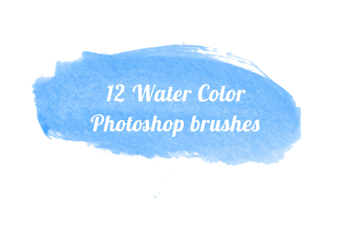 12 Water Colour brushes Photoshop, a Brush Add-On by PeoGeo Creative (Photo 1 of 4)
