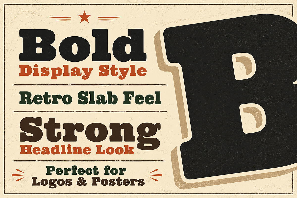 Brickline Display, a Slab Serif Font by Wow Magic (Photo 5 of 6)