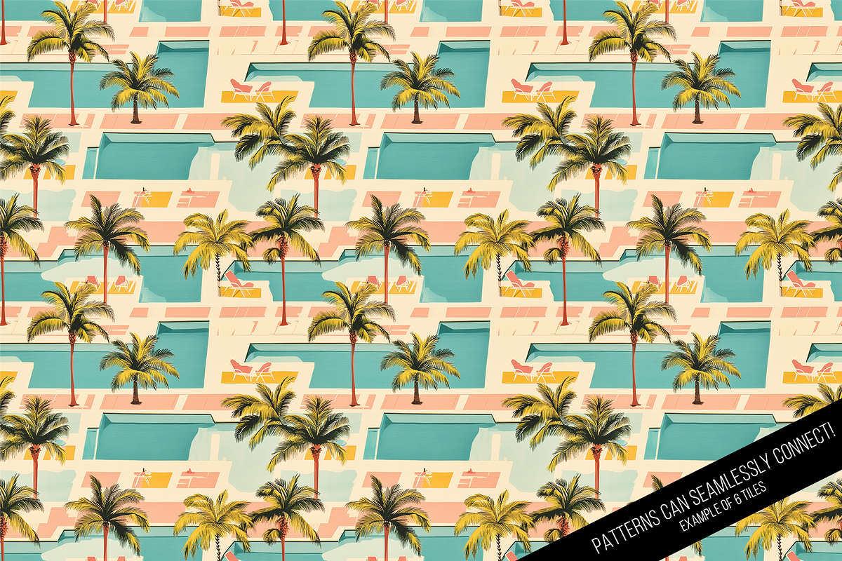 Vintage Palm Springs Seamless, a Pattern Graphic by Chromolume Studio (Photo 9 of 15)