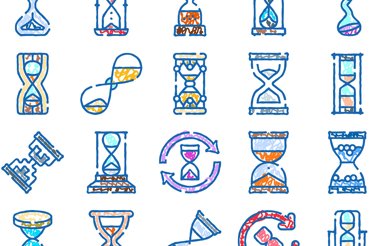 Hourglass time measurement icons, an Object Graphic by pikepicture (Photo 3 of 3)