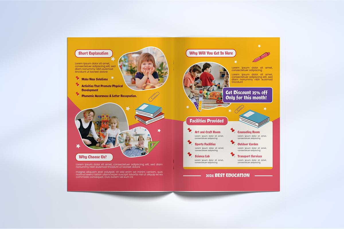Kids Education Bifold Brochure, a Brochure Template by SquidPixey (Photo 6 of 6)