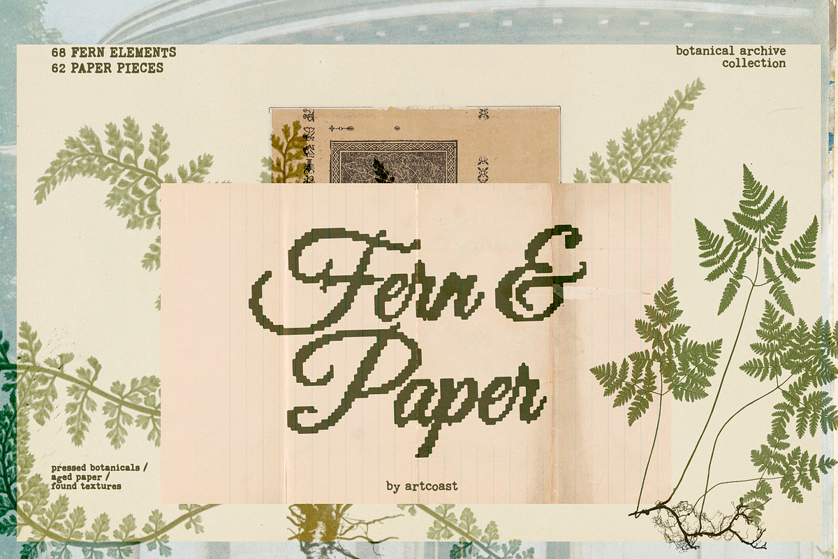 Fern & Paper Archive, a Background Graphic by nadispasibenko (Photo 1 of 10)