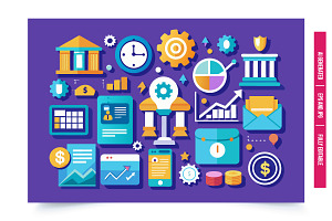 Business & Finance Icons, an Illustration by Tanuart