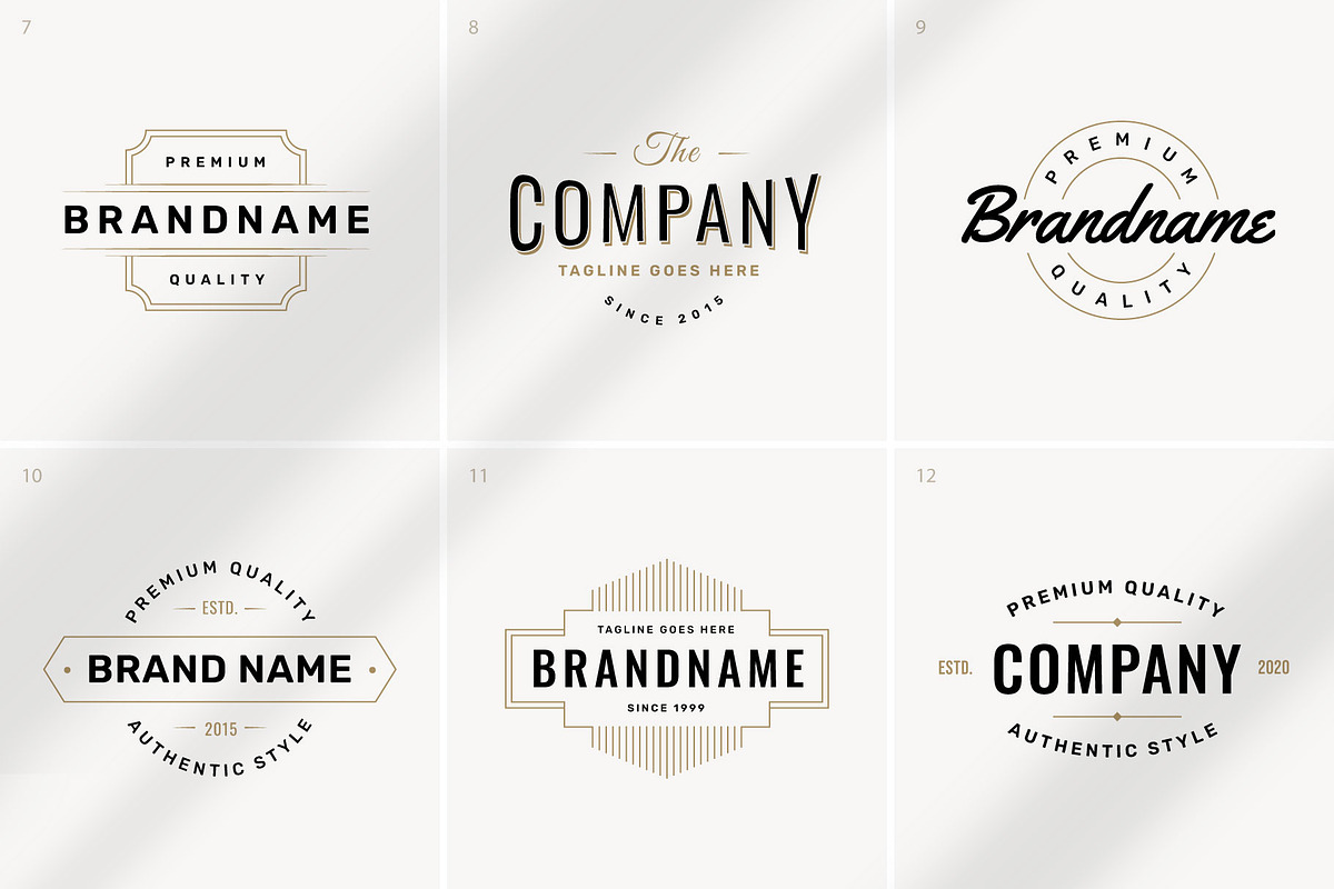 24 retro logotype templates, a Branding & Logo Template by MaryArt (Photo 3 of 7)