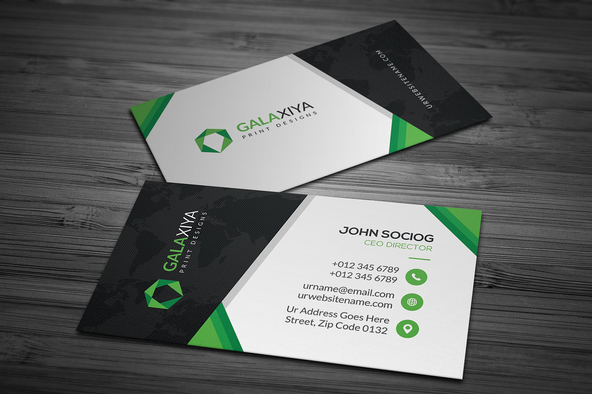 Professional Corporate BusinessCards, a Business Card Template by Galaxiya (Photo 3 of 8)