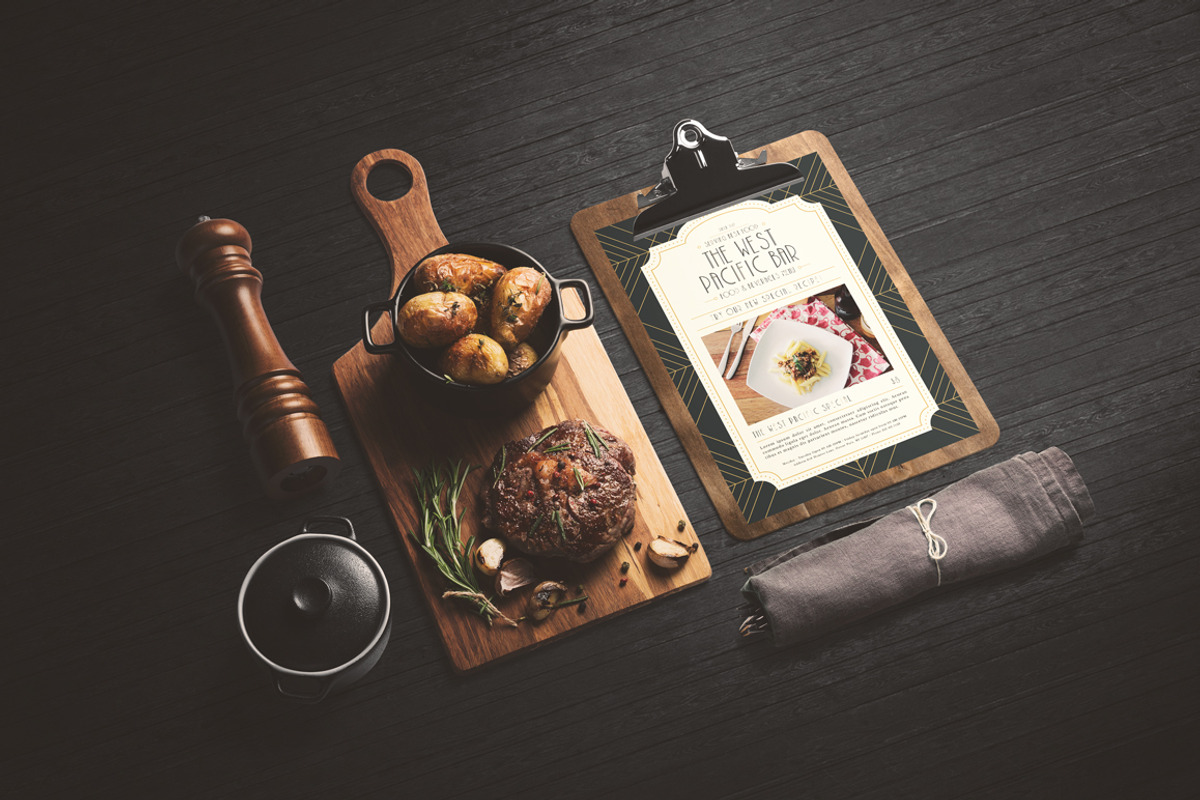 Art Deco Menu, a Flyer Template by The Good Store (Photo 2 of 6)