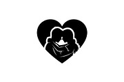 Couple Love Heart Silhouette Bundle, an Illustration by Amazin_art (Thumbnail 50 of 51)