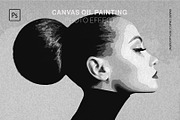 Canvas Oil Painting Photo Effect, a Layer Style Add-On by GlowGrid (Thumbnail 1 of 5)