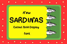 SARDINAS font | quirky cutout font