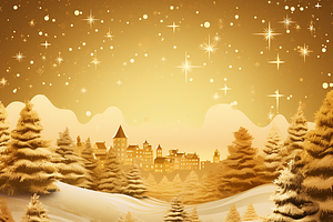 Golden Christmas Landscape